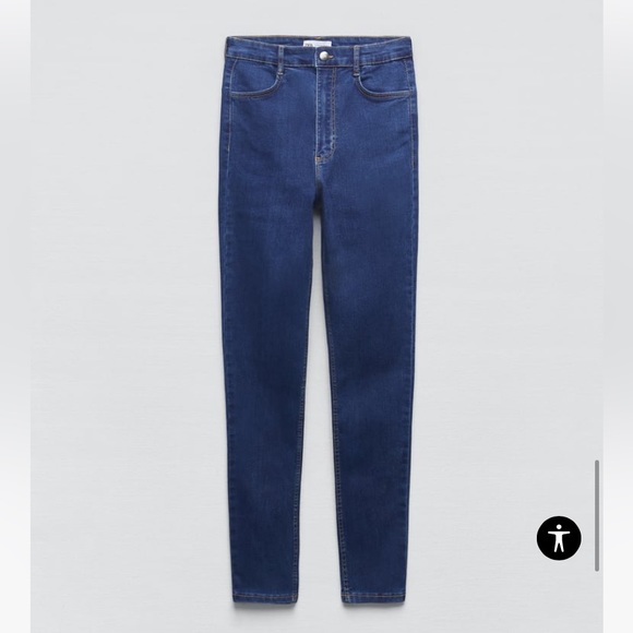 Zara Trafaluc Denim Collection Dark Blue Skinny Jeans - Picture 5 of 12
